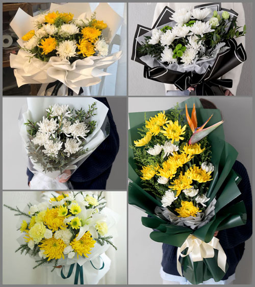 四川成都彭州市龙门山镇白事花束代送